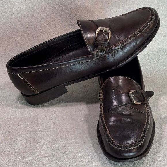 Vintage Cole Haan Buckle Strap Loafers Mens Size 11N - Picture 7 of 16